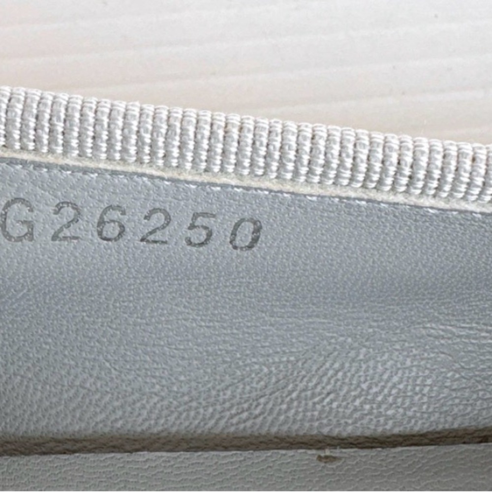 CHANEL Light Gray Quilted Leather Ballet Flats 37.5 - Picture 7 of 8